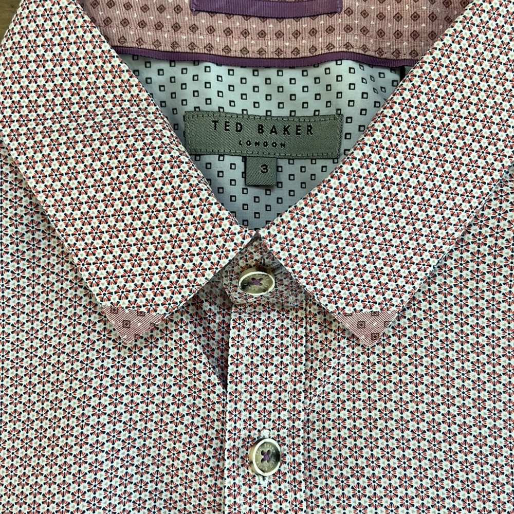 Ted Baker 100% Cotton Button Down Collared Shirt - image 2